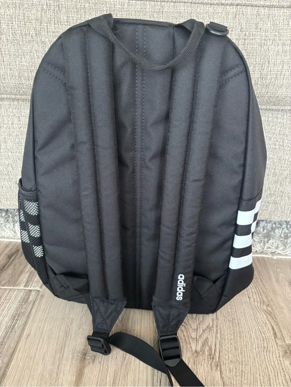 adidas Black and White Logo Backpack new without tags
